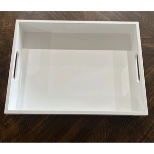 White Lacquer Decorative Tray